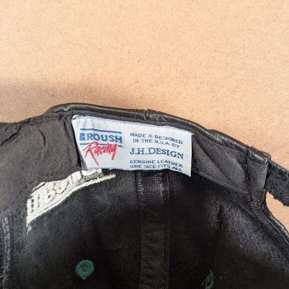 Vintage Roush Racing NASCAR Hat #97 Chad Little 90s Leather Strapback Cap NWT - Picture 8 of 8